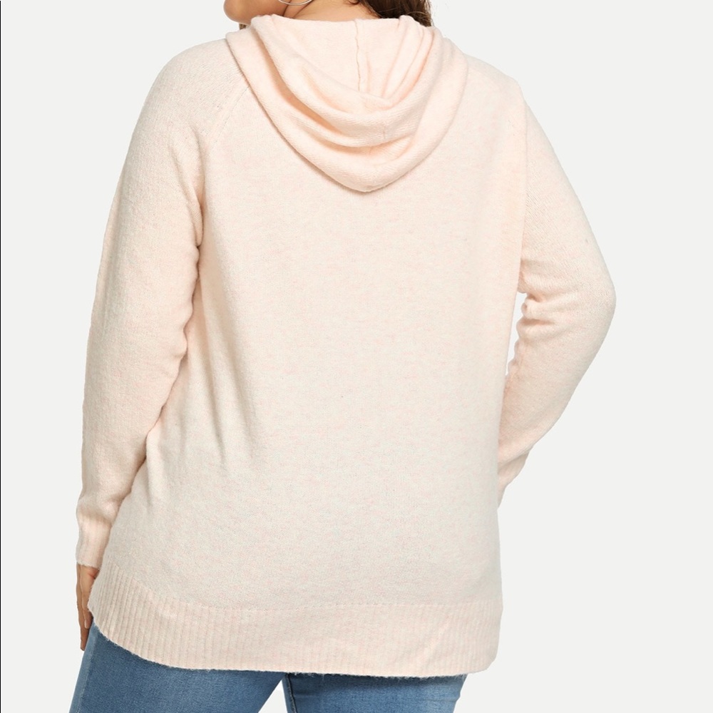 NEW❗️2 LEFT❗️XL-1X•BELLA BLUSH PINK SO SOFT HOODED SWEATER - Picture 5 of 15